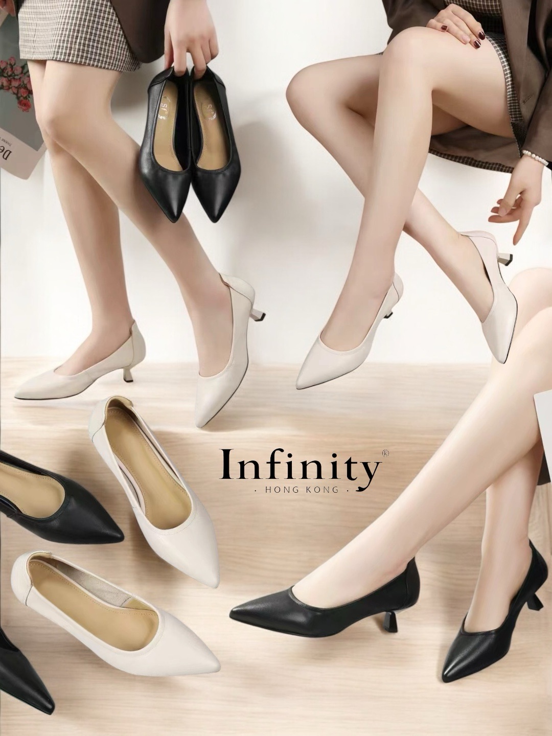 羊皮包腳中踭鞋