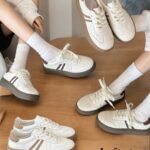 厚底橫間休閑鞋