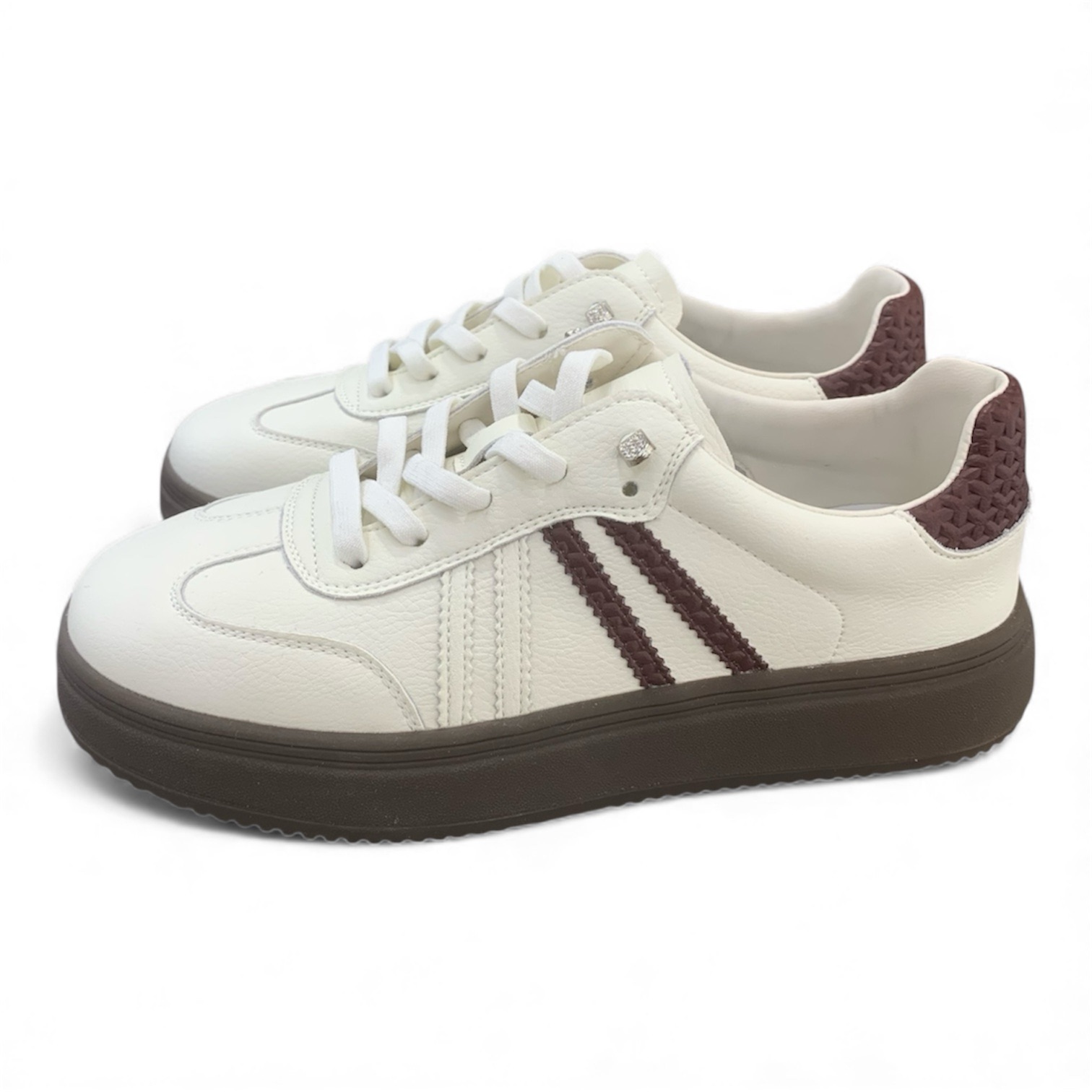 厚底橫間休閑鞋