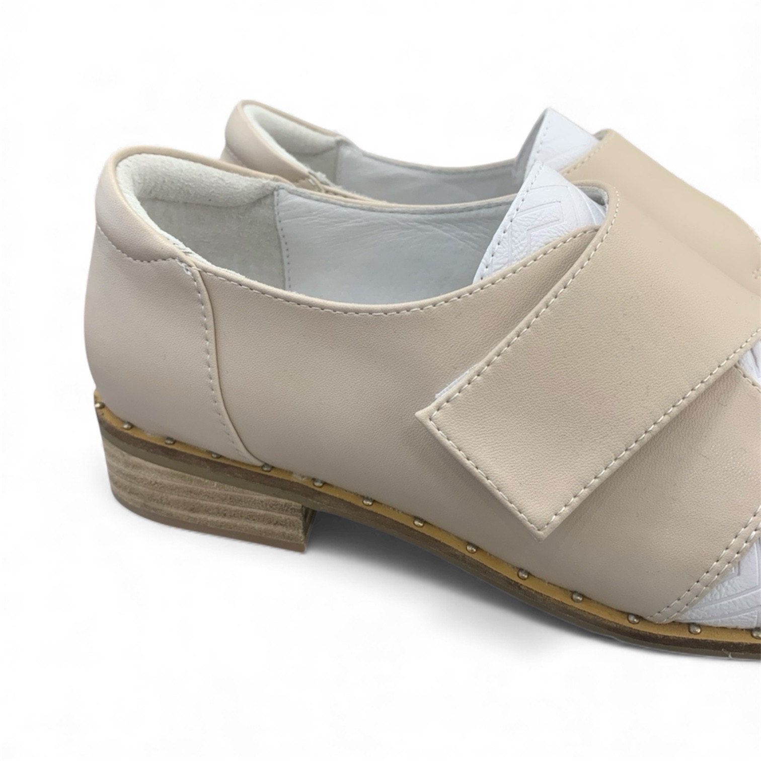 壓紋魔術貼紳士鞋