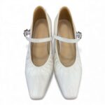 邊扣方頭中跟鞋