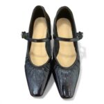 邊扣方頭中跟鞋