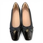 拼料蝴蝶結暗踭鞋