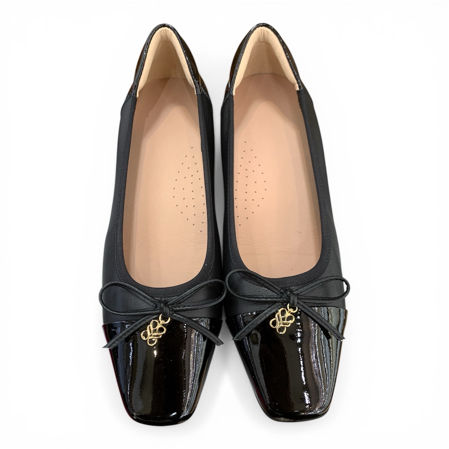 拼料蝴蝶結暗踭鞋