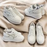 閃邊內增高小白鞋