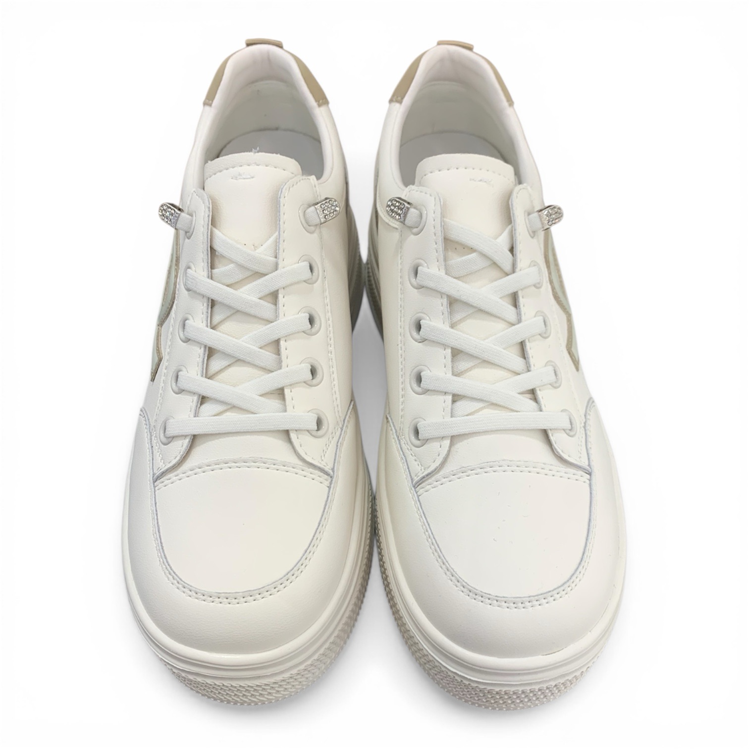 閃邊內增高小白鞋